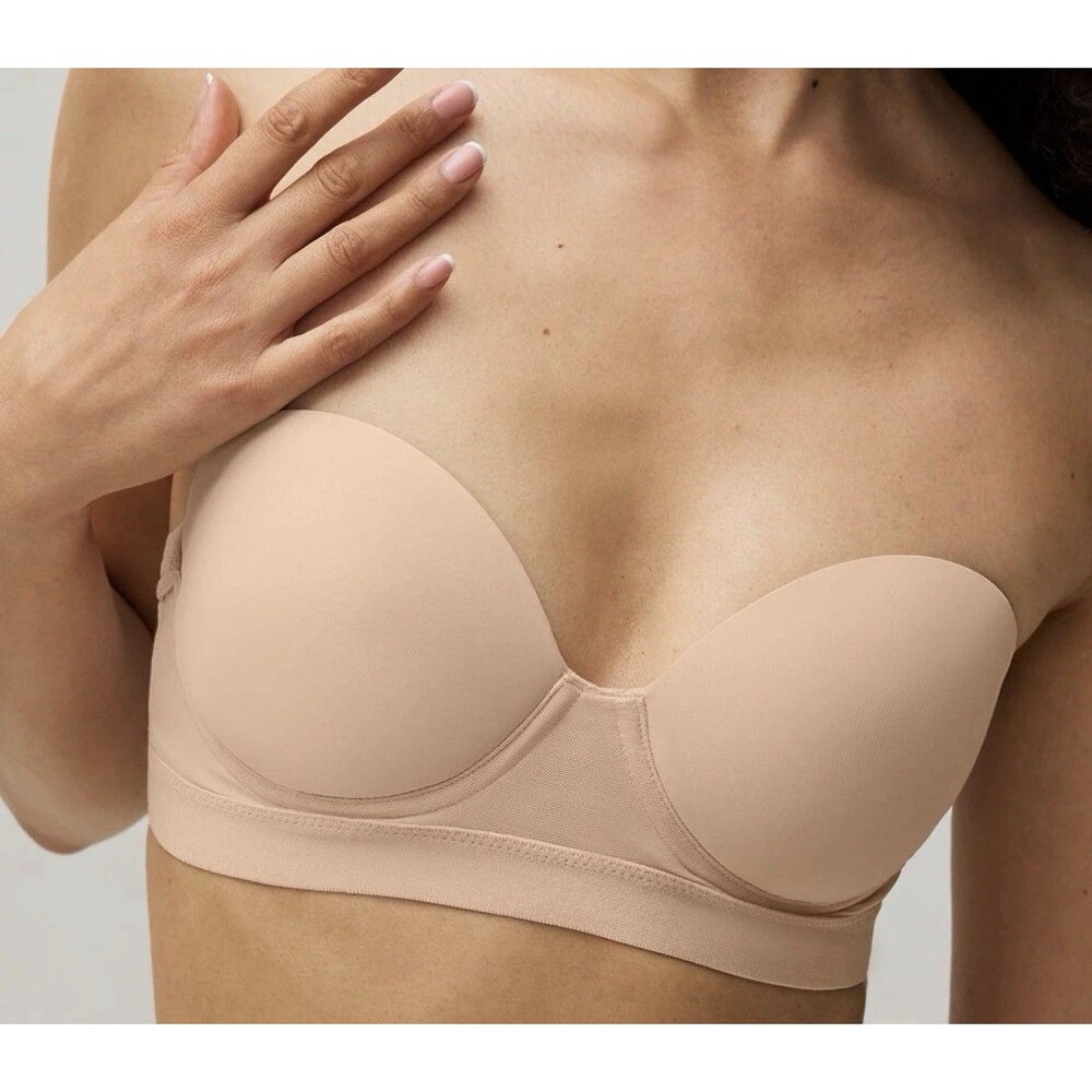 Pepper Multiway Strapless Bra 38AA Buff Beige Nude Convertible